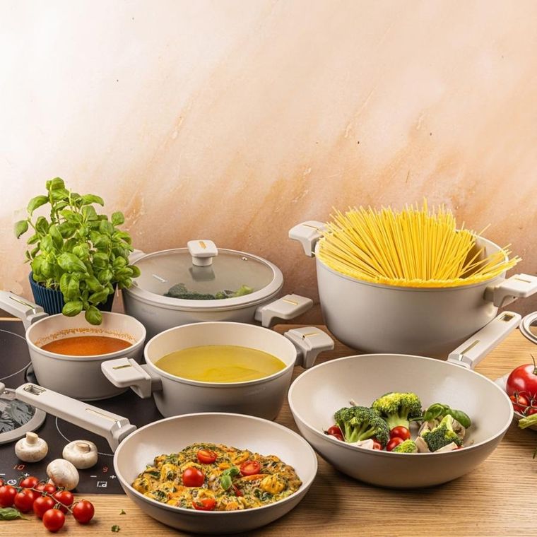 Klausberg, zestaw garnków marmurkowych, 12 elementów, kb-7969