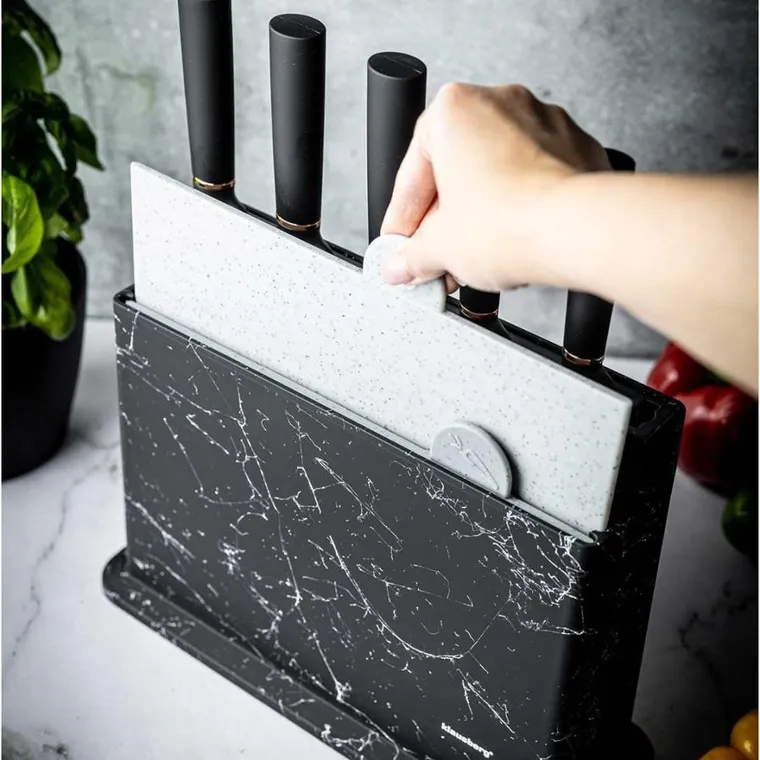 Klausberg, zestaw noży i desek kuchennych na stojaku