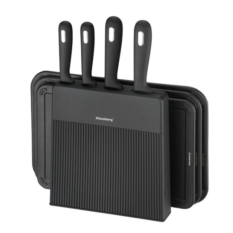 Klausberg, zestaw noży i desek kuchennych w stojaku, kb-7980