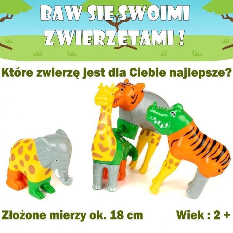 Klein, malblo magnetic, zwierzęta dżungli