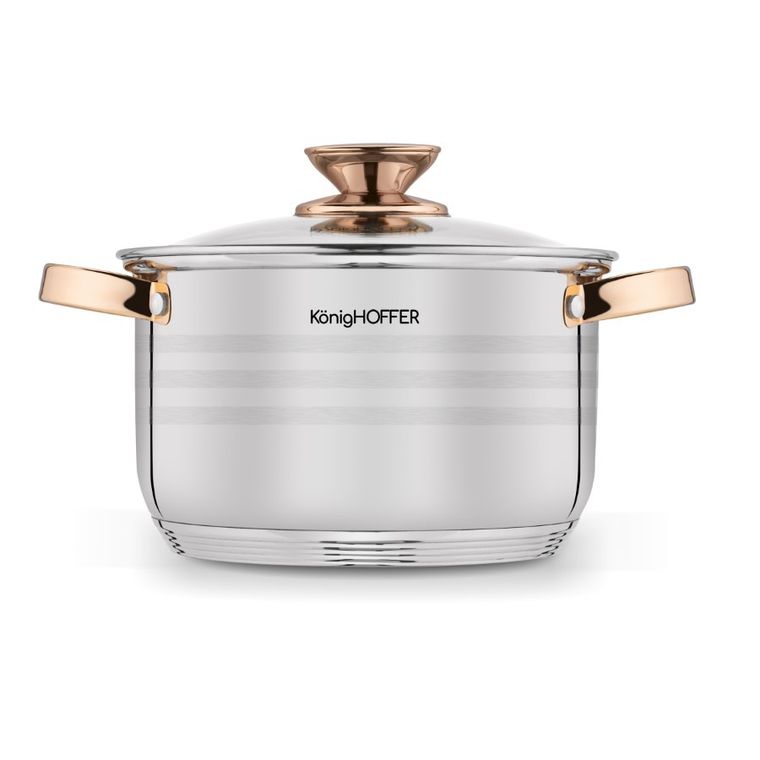 Könighoffer, Bari Rose Gold, komplet garnków, indukcja, 12 elementów