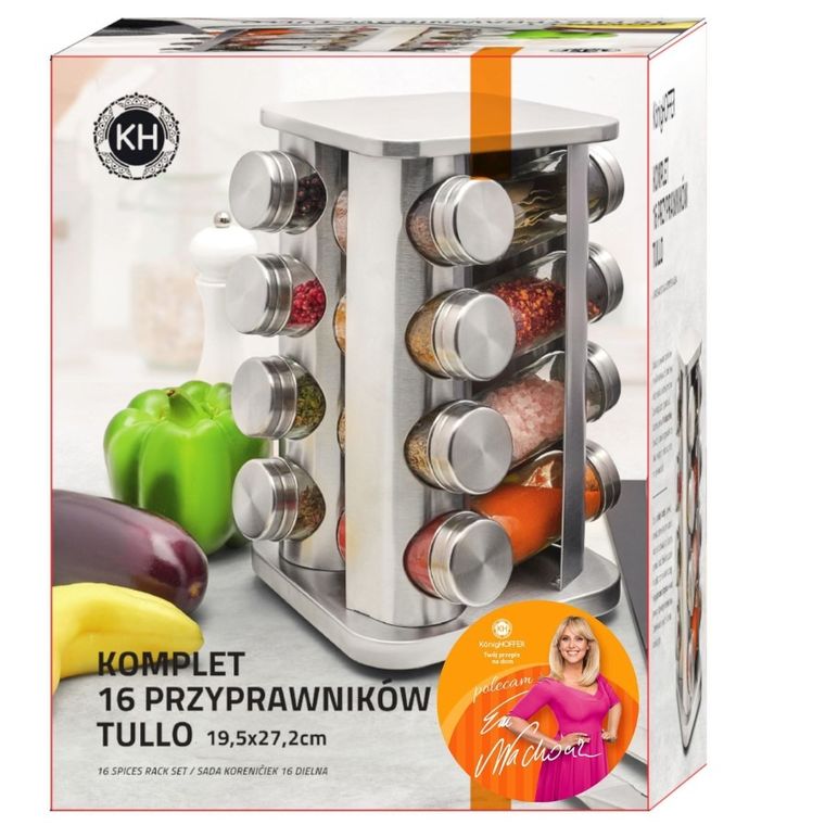 Könighoffer, Tullo, zestaw przyprawników, 16 elementów, 19,5-27,2 cm