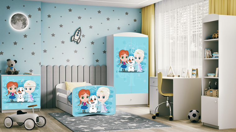 Kocot Kids, Babydreams, łóżko, białe, zimowe księżniczki, 70-140 cm