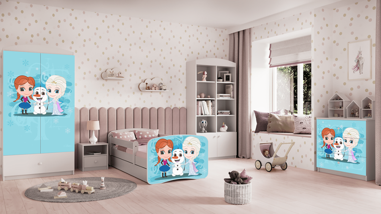Kocot Kids, Babydreams, łóżko, białe, zimowe księżniczki, 80-160 cm