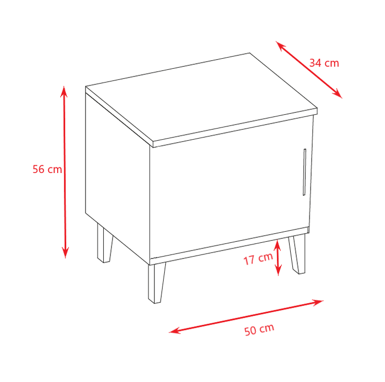 Kocot Kids, Kubi, szafka nocna, szara