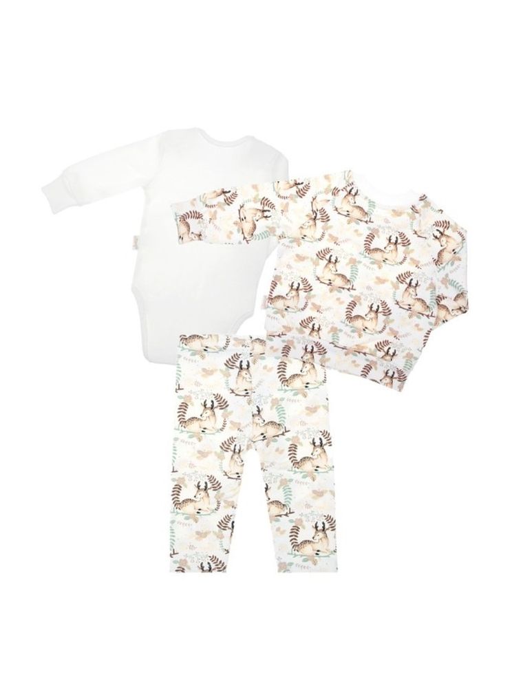 Komplet dziewczęcy 4-częściowy, ecru, Nicol