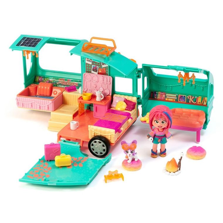KookyLoos, Mia's Kooky Caravan, przyczepa kempingowa, zestaw z figurką