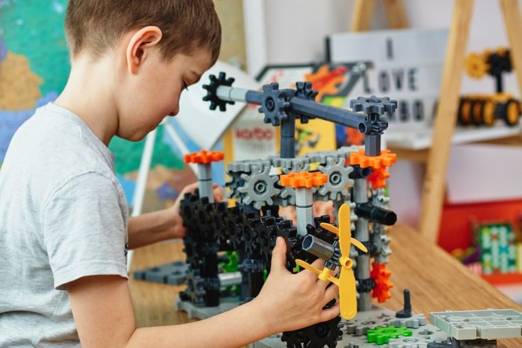 Korbo, Technix, klocki konstrukcyjne, 122 elementów