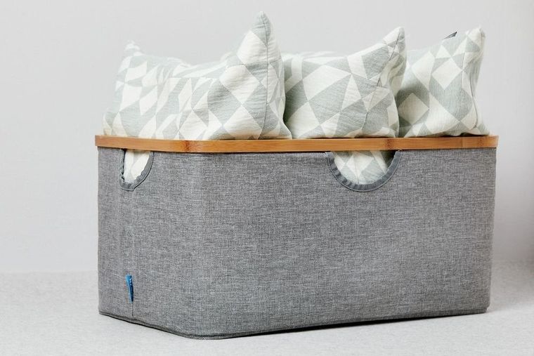 Kosz do przechowywania Bahari Bamboo, z uchwytami