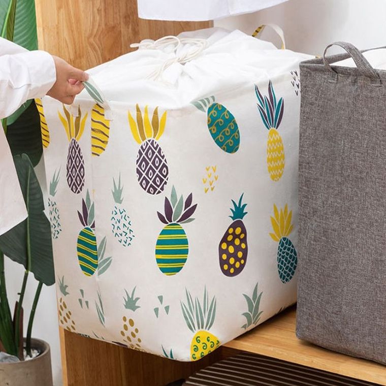 Kosz na pranie, pojemnik na bieliznę, różowy