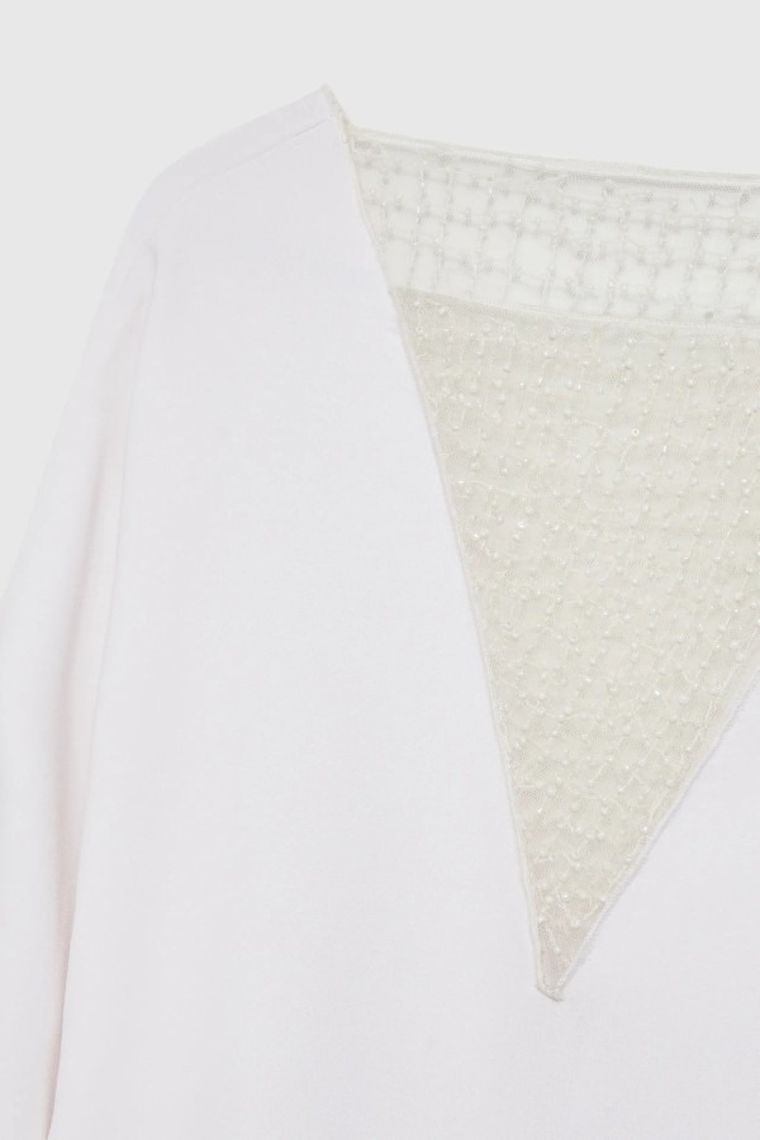 Koszula damska z długim rękawem, biała, Moodo