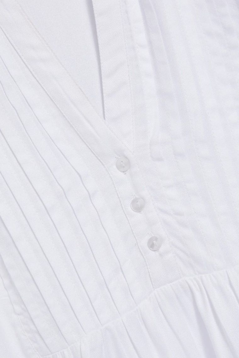 Koszula damska z długim rękawem, biała, Moodo