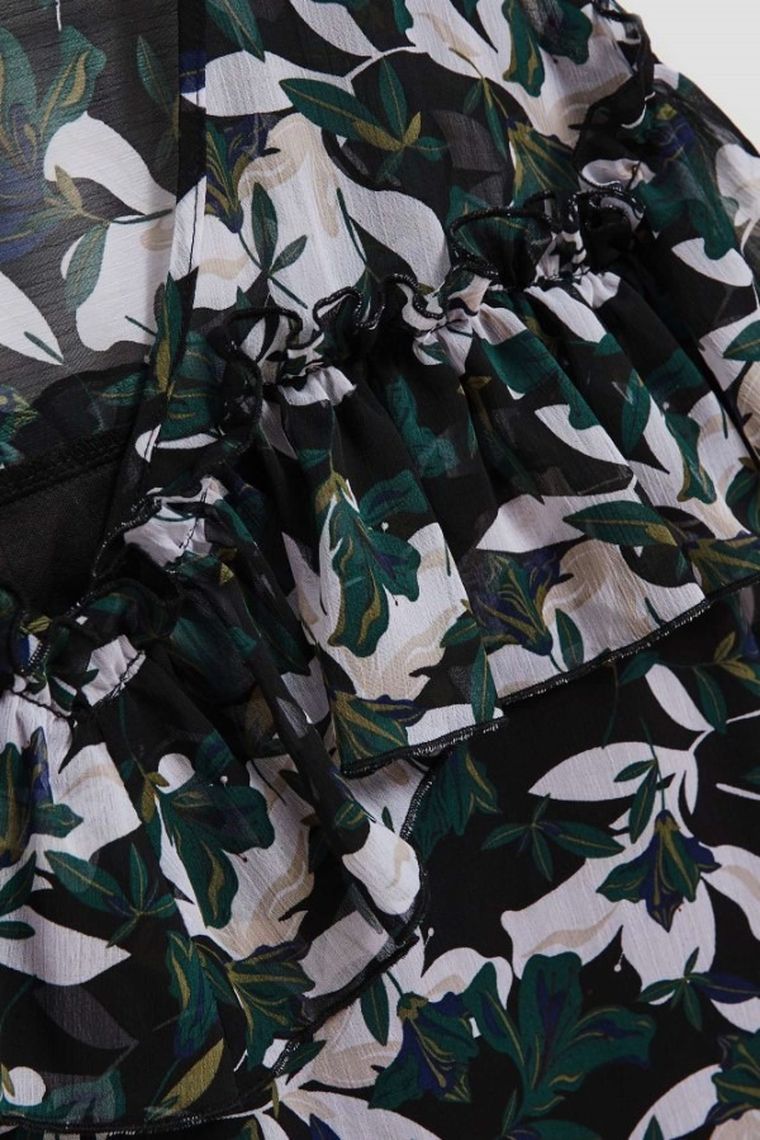 Koszula damska z długim rękawem, czarna, Moodo