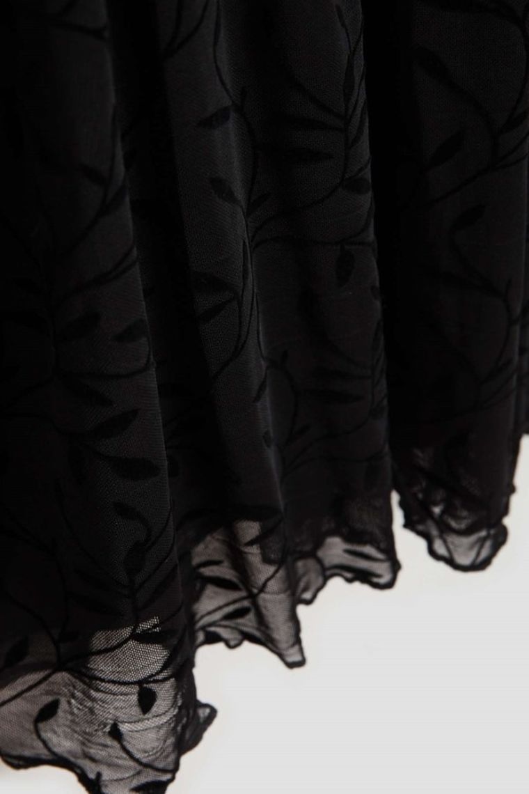 Koszula damska z długim rękawem, czarna, Moodo