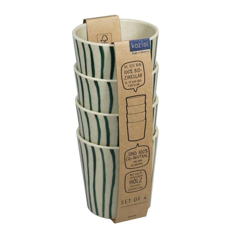 Koziol, kubek, Connect Monstera, 190 ml, 4 szt.