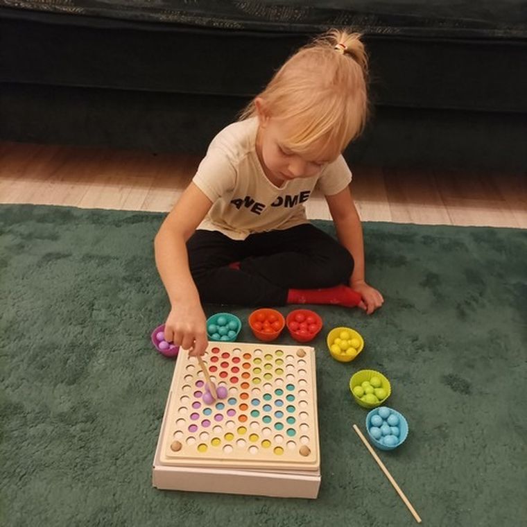 Kruzzel, drewniana układanka, koraliki