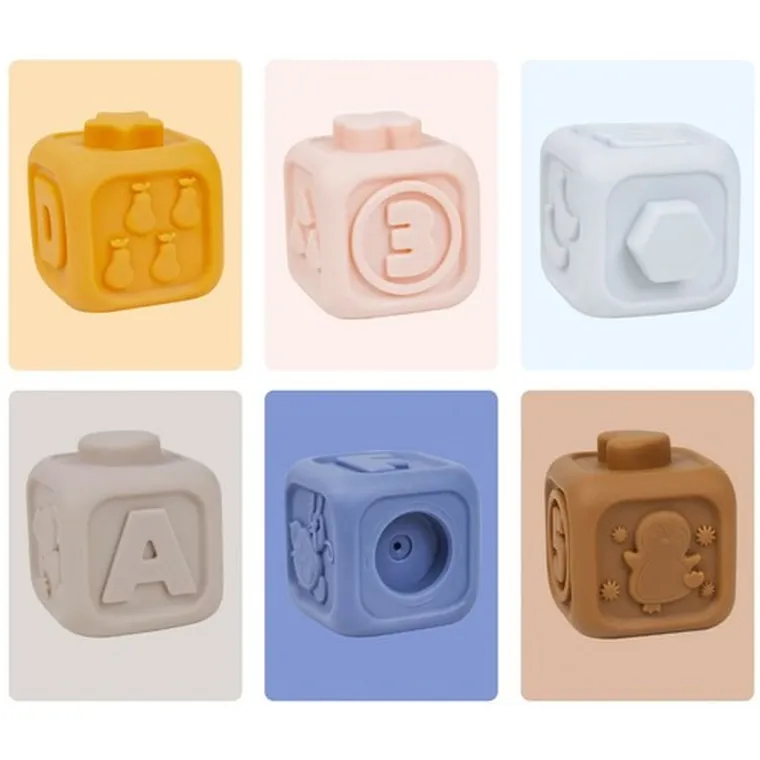 Kruzzel, klocki sensoryczne, miękkie, 13 szt.