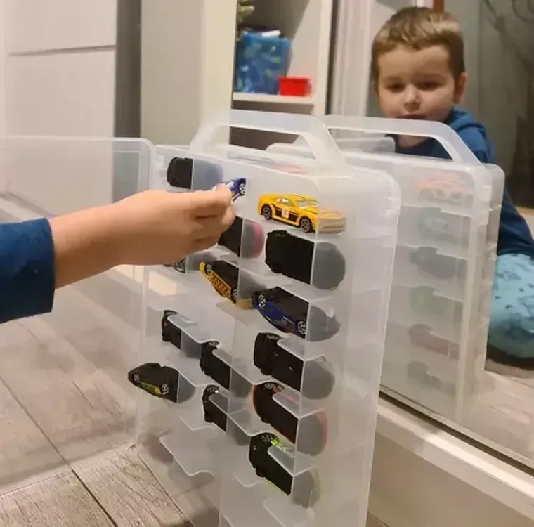 Kruzzel, walizka do przechowywania autek resoraków, 46 miejsc