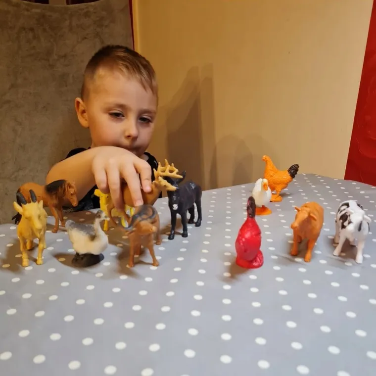 Kruzzel, Zwierzęta gospodarskie, zestaw figurek, 12 szt.