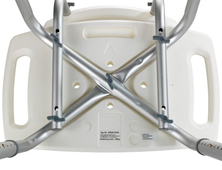 Krzesło pod prysznic z oparciem i regulacją wysokości, Secura