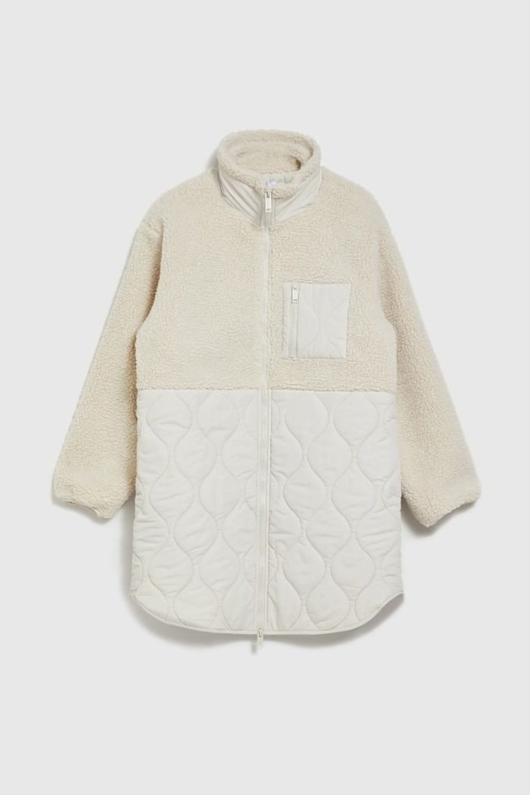 Kurtka damska, beżowa, Moodo