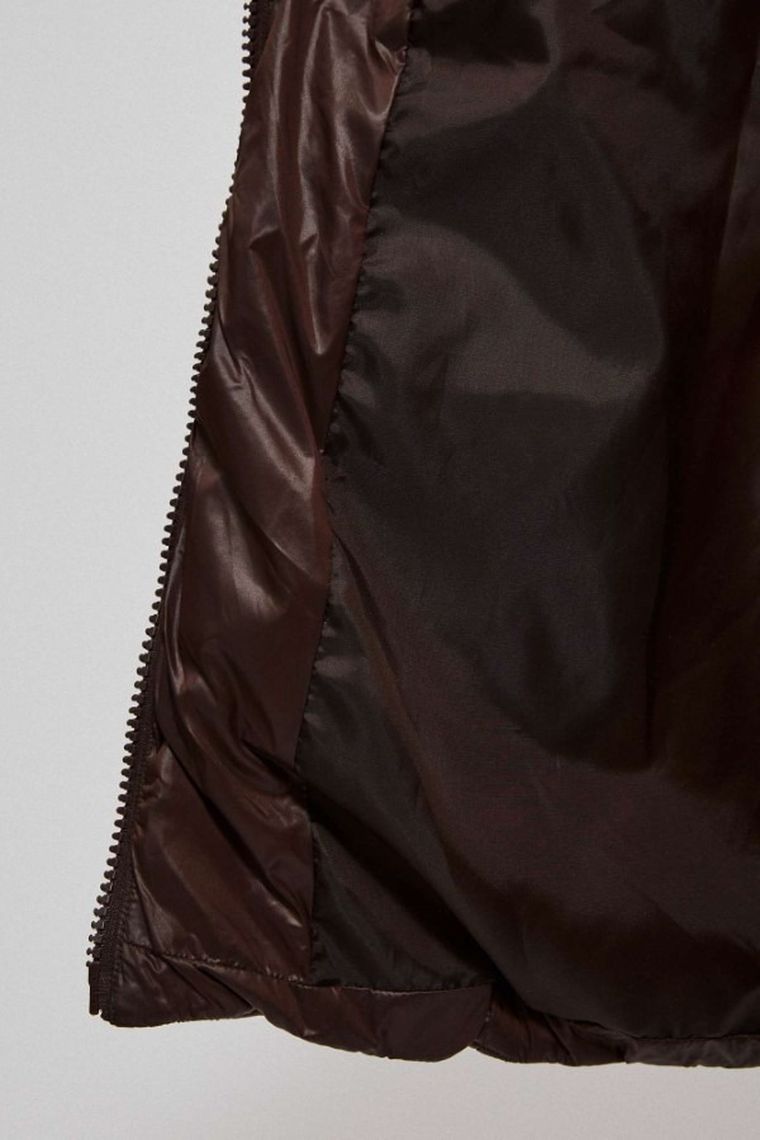 Kurtka damska, brązowa, Moodo