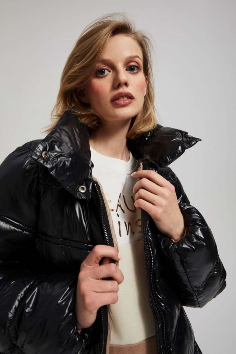 Kurtka damska, czarna, Moodo