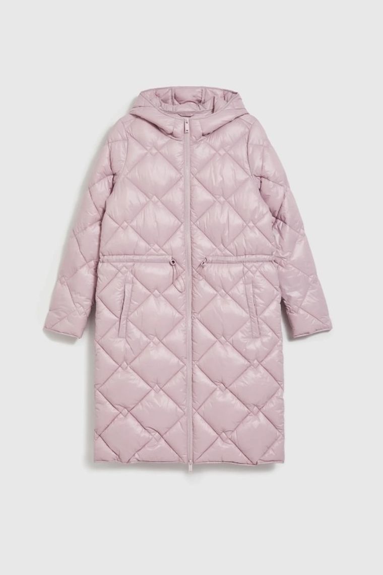 Kurtka damska z kapturem, różowa, Moodo