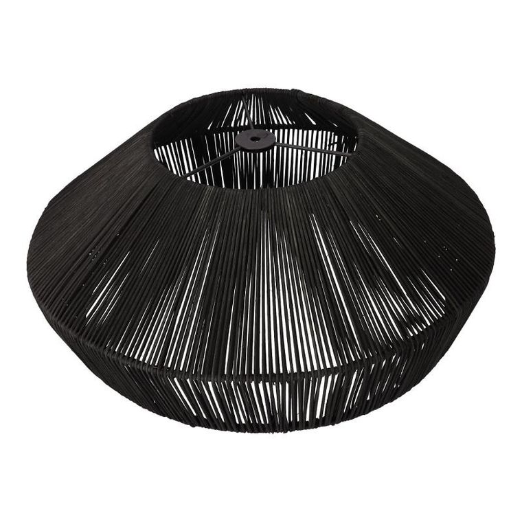 Lampa wisząca, rattanowa, 50 cm, czarna