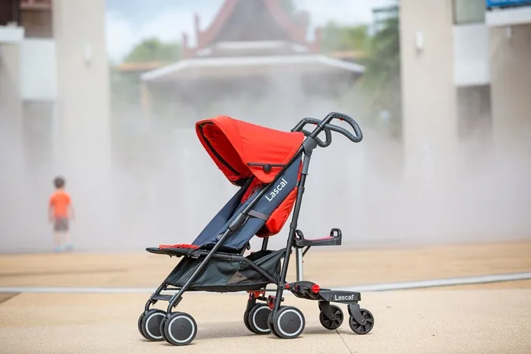 Lascal, BuggyBoard, Zestaw Maxi+, dostawka do wózka z siedziskiem, czerwona