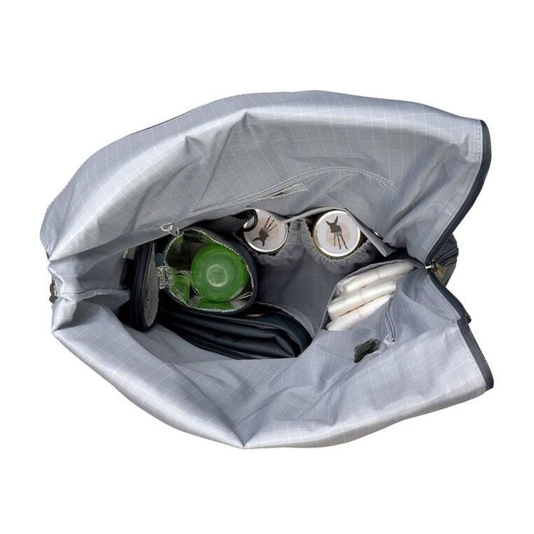 Lassig, Green Label, Rolltop Up Backpack, plecak dla mam z akcesoriami, Night Blue