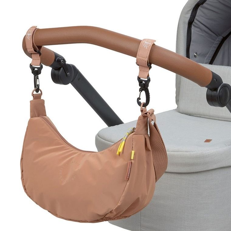 Lassig Green Label, Stretch Up Bum Bag, torba do wózka dla mam, almond