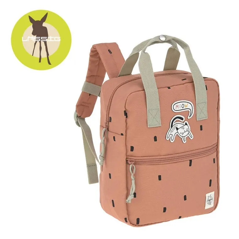 Lassig, Happy Prints, plecak dla przedszkolaka, kwadratowy, karmelowy