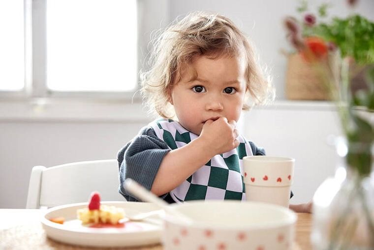 Lassig, Happy Rascals, komplet naczyń dla dzieci, Heart Lavender