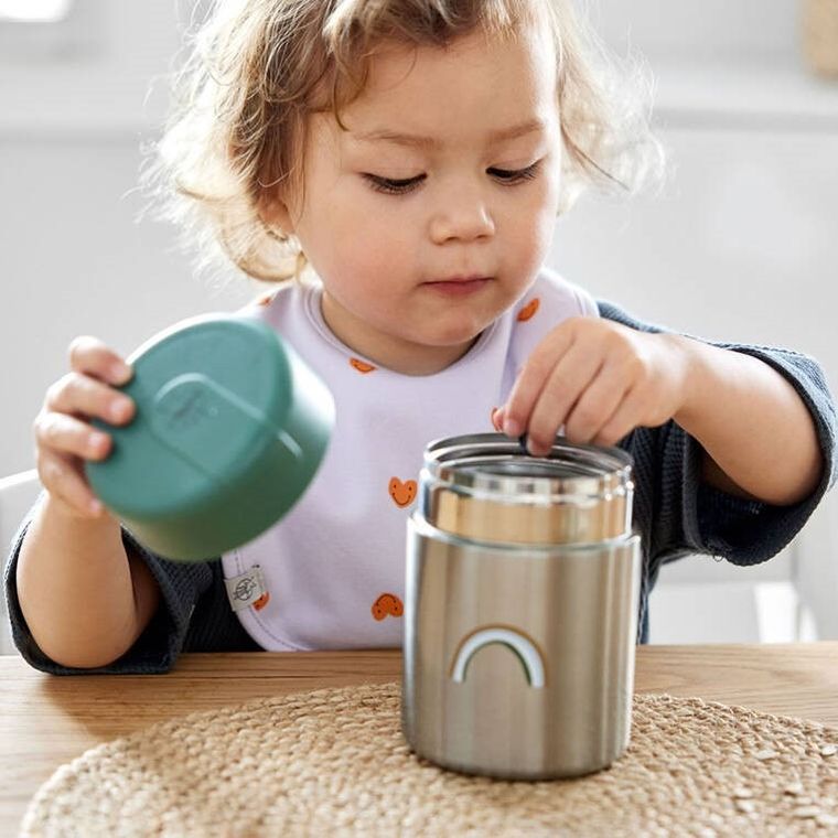 Lassig, Happy Rascals Smile, termos obiadowy, Sky Blue, 315 ml