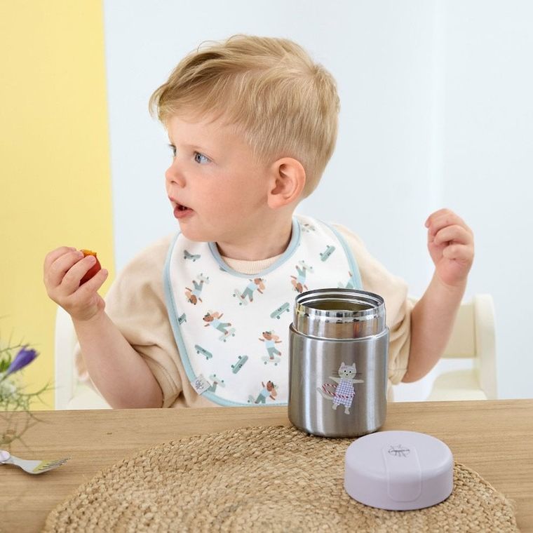 Lassig, Tiny Team, pojemnik, termos obiadowy, piesek, kotek, 315 ml