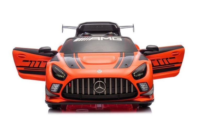 Lean Cars, auto na akumulator, Mercedes AMG GT3, pomarańczowy