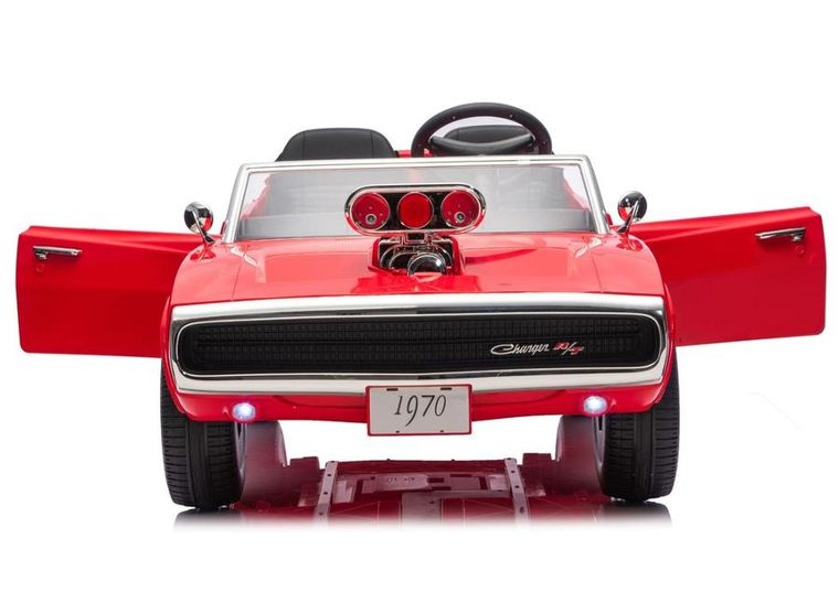 Lean Cars, Dodge Charger R/T, pojazd na akumulator, DLS-K12 24V7Ah, czerwony