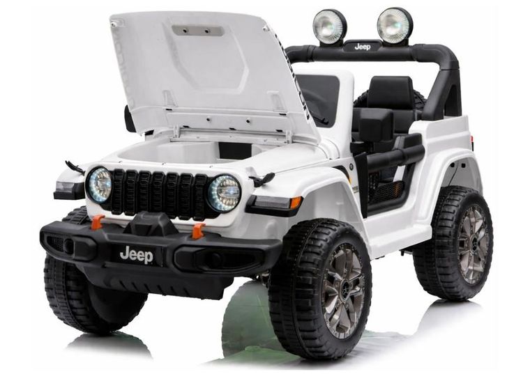 Lean Cars, Jeep Rubicon, pojazd na akumulator 4-4, DK-JWR556 4-200W 24V, biały