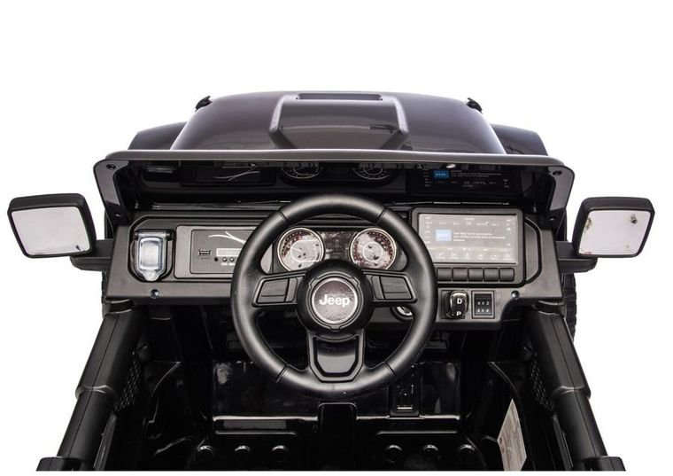 Lean Cars, Jeep Rubicon, pojazd na akumulator 4-4, DK-JWR556 4-200W 24V, czarny