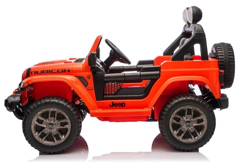 Lean Cars, Jeep Rubicon, pojazd na akumulator 4-4, DK-JWR556 4-200W 24V, pomarańczowy