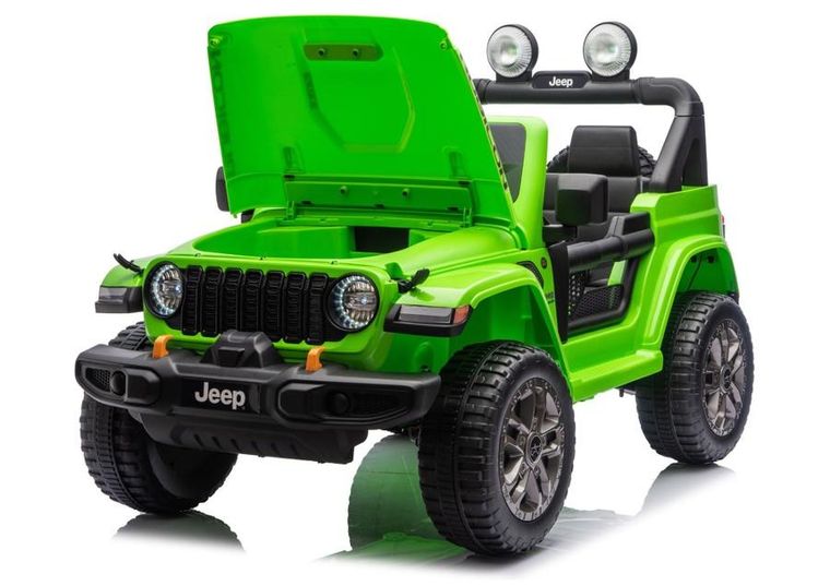Lean Cars, Jeep Rubicon, pojazd na akumulator 4-4, DK-JWR556 4-200W 24V, zielony