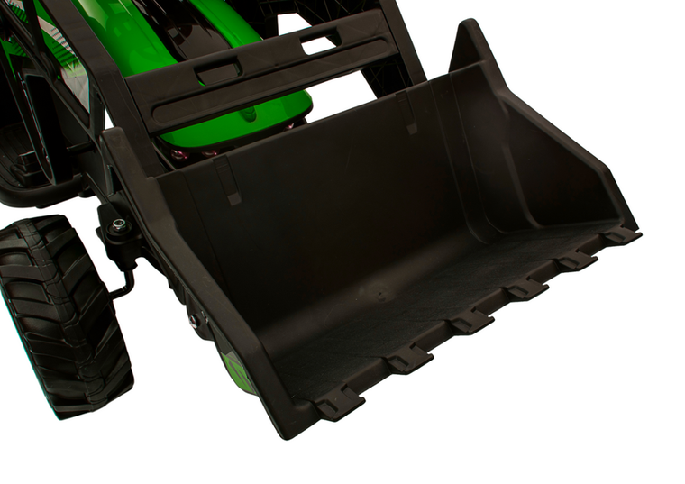 Lean Cars, koparka z naczepą, pojazd na akumulator, SX2068, zielony