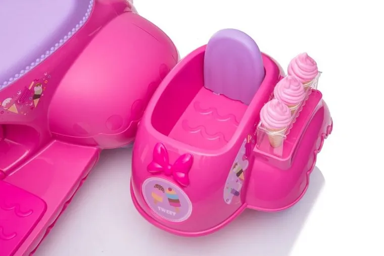 Lean Cars, lodziarnia, skuter trójkołowy, pojazd na akumulator, różowy, JT5258