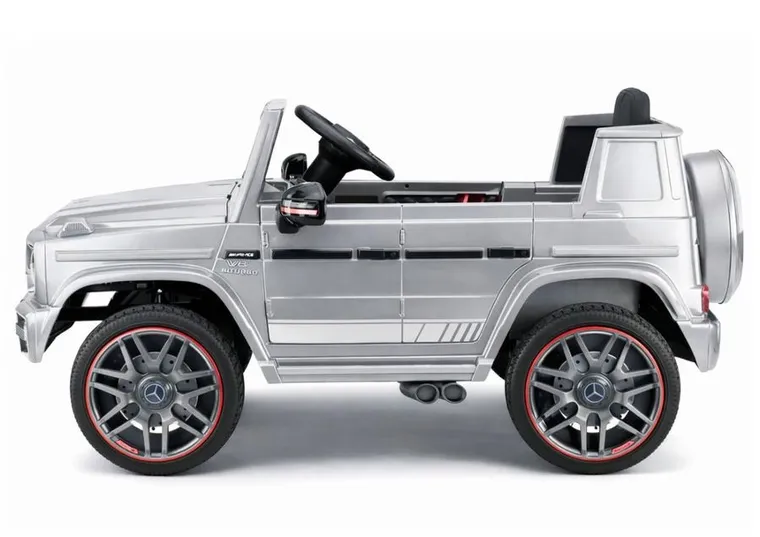 Lean Cars, Mercedes AMG G 63, pojazd na akumulator, srebrny lakierowany