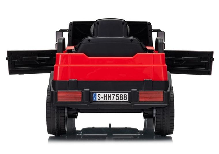 Lean Cars, Mercedes Unimog, pojazd na akumulator, HM7588 6V4Ah, czerwony