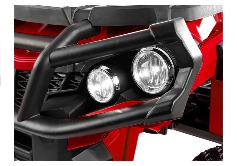 Lean Cars, quad, pojazd na akumulator, BDM0906, pompowane koła, czerwony