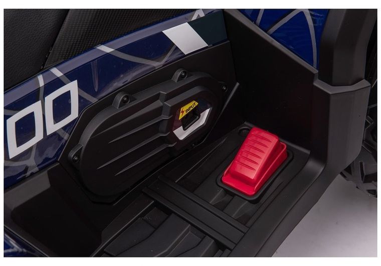 Lean Cars, quad, pojazd na akumulator, XMX607, niebieski lakierowany spider