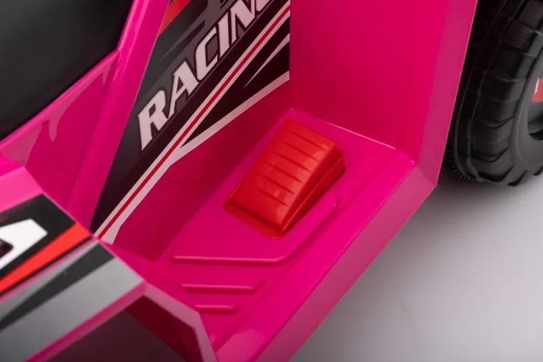 Lean Cars, quad z przyczepą, pojazd na akumulator, różowy, XMX630T