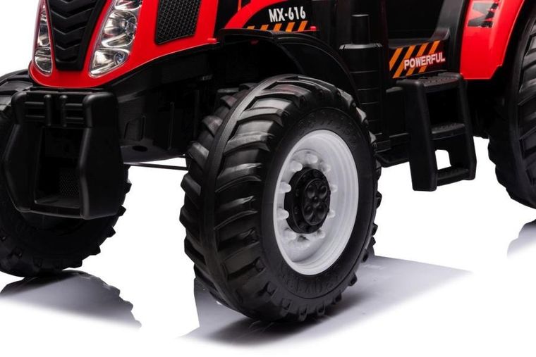 Lean Cars, traktor, pojazd na akumulator, A011 24V, czerwony